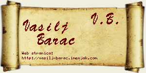Vasilj Barać vizit kartica